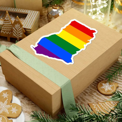 LGBT flag map of Ghana (Ghana) STICKER Vinyl Kiss-Cut Decal - The Sticker Space