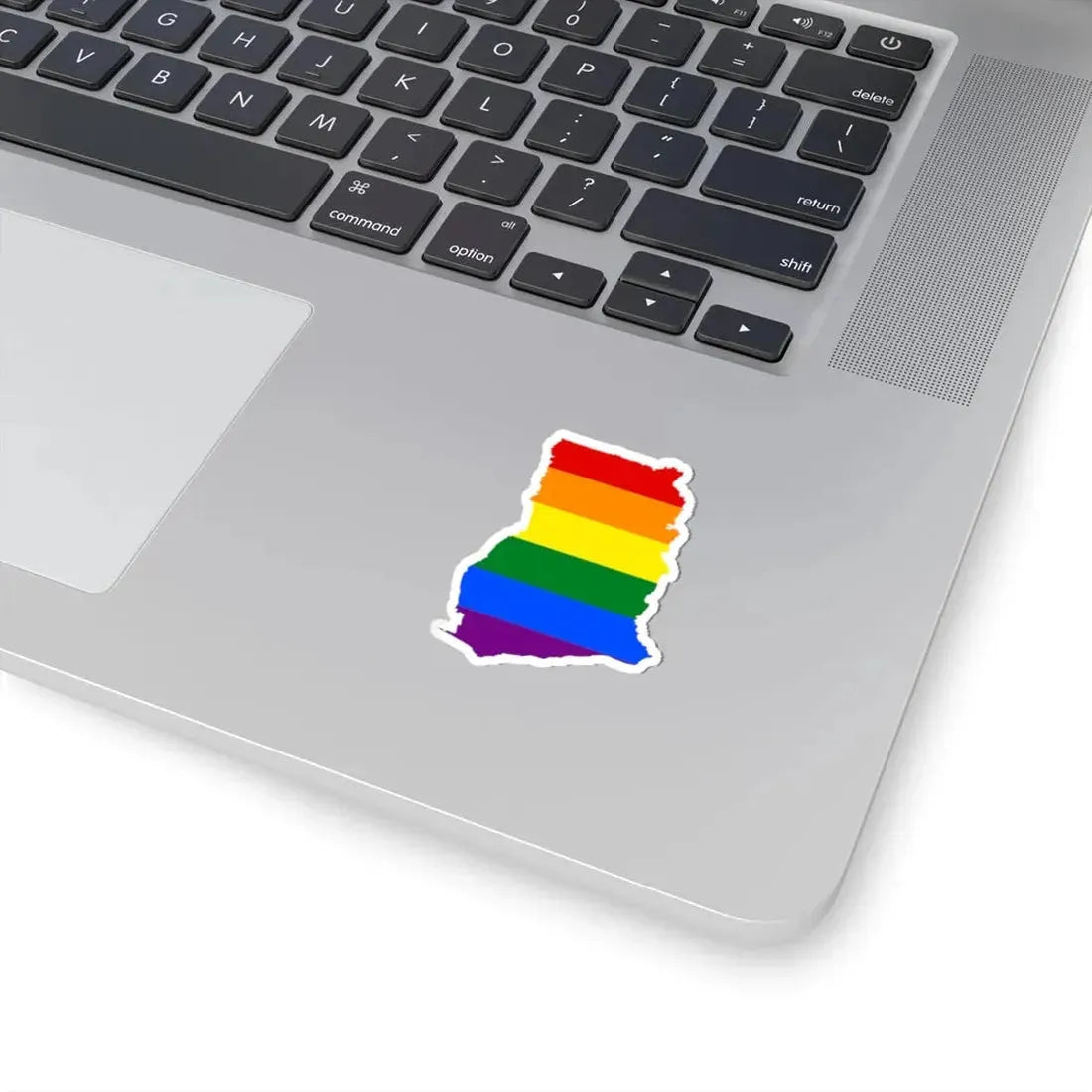 LGBT flag map of Ghana (Ghana) STICKER Vinyl Kiss-Cut Decal - The Sticker Space