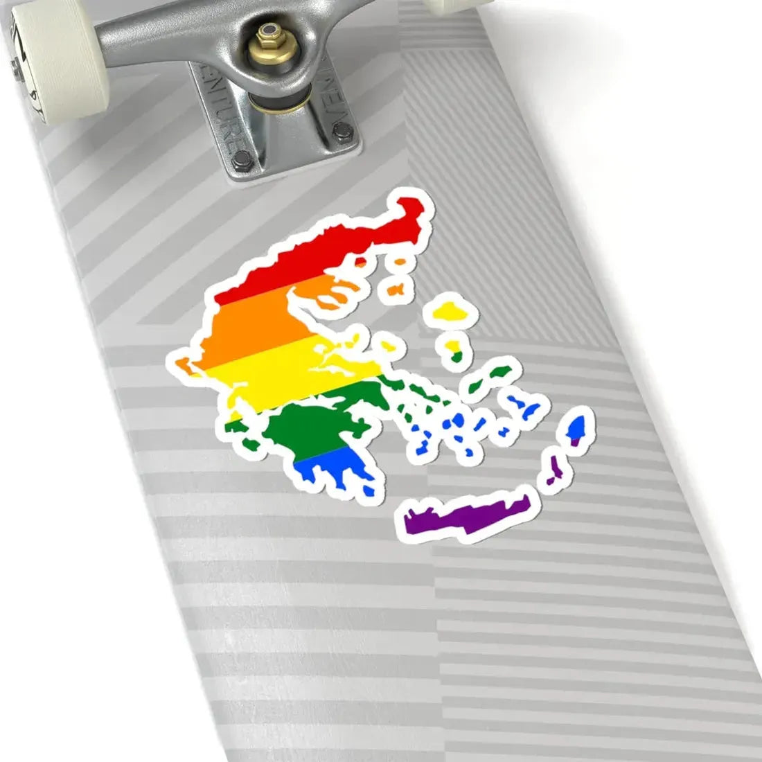 LGBT flag map of Greece (Greece) STICKER Vinyl Kiss-Cut Decal - The Sticker Space