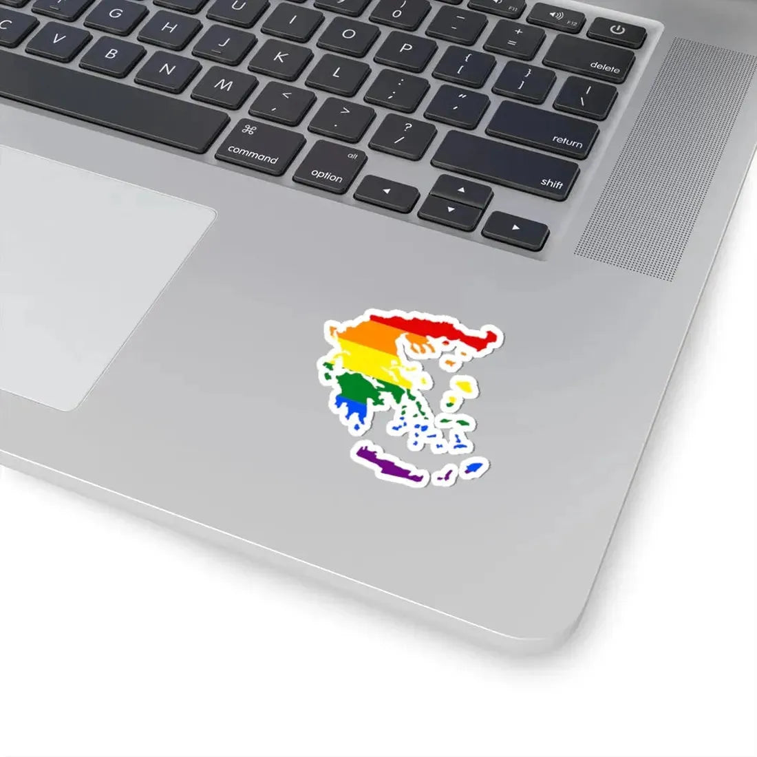 LGBT flag map of Greece (Greece) STICKER Vinyl Kiss-Cut Decal - The Sticker Space