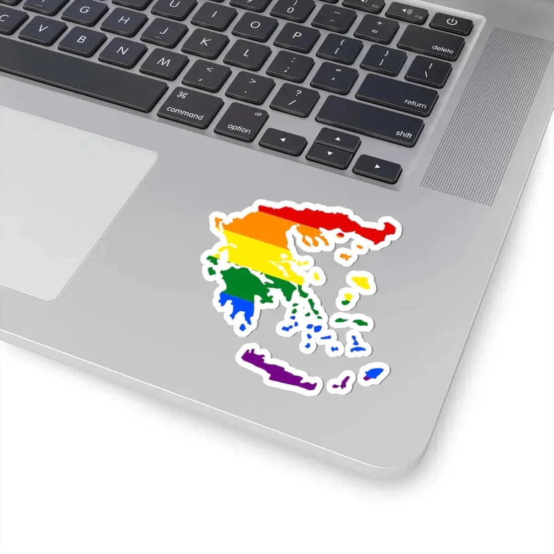 LGBT flag map of Greece (Greece) STICKER Vinyl Kiss-Cut Decal - The Sticker Space