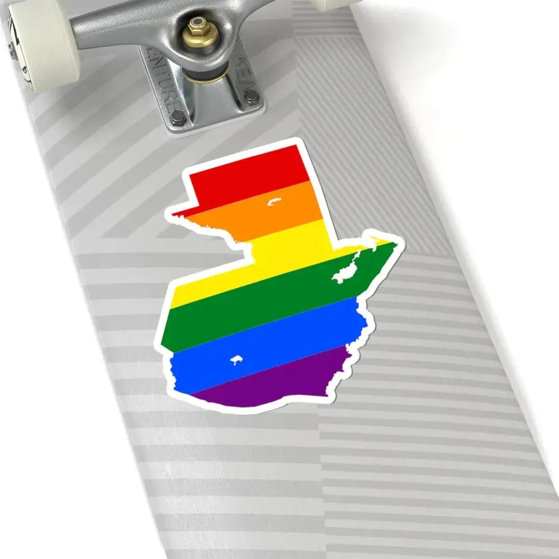 LGBT flag map of Guatemala (Guatemala) STICKER Vinyl Kiss-Cut Decal - The Sticker Space