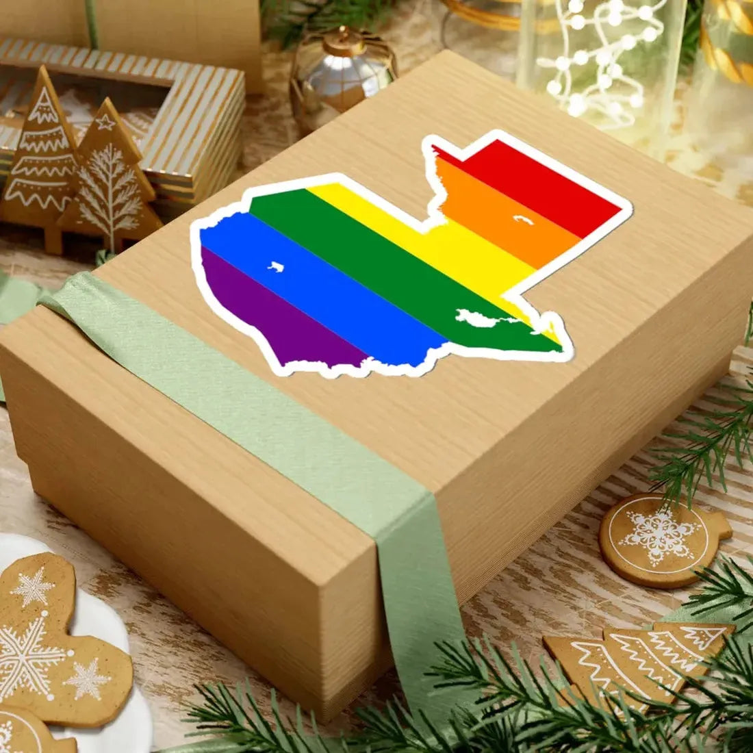 LGBT flag map of Guatemala (Guatemala) STICKER Vinyl Kiss-Cut Decal - The Sticker Space