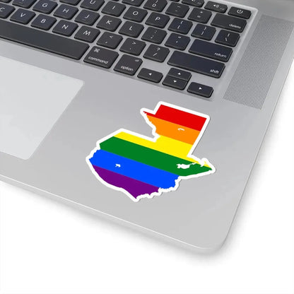 LGBT flag map of Guatemala (Guatemala) STICKER Vinyl Kiss-Cut Decal - The Sticker Space