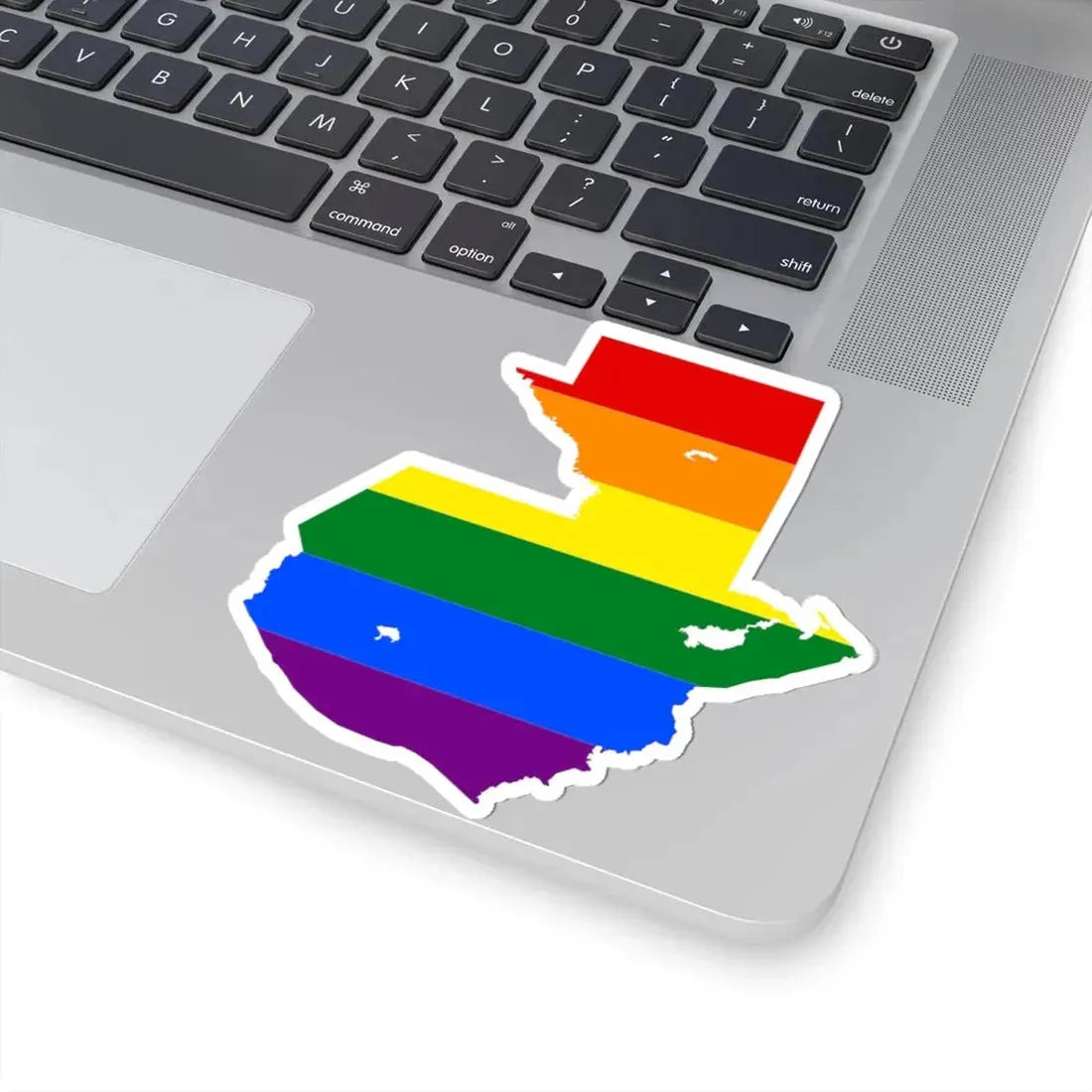 LGBT flag map of Guatemala (Guatemala) STICKER Vinyl Kiss-Cut Decal - The Sticker Space