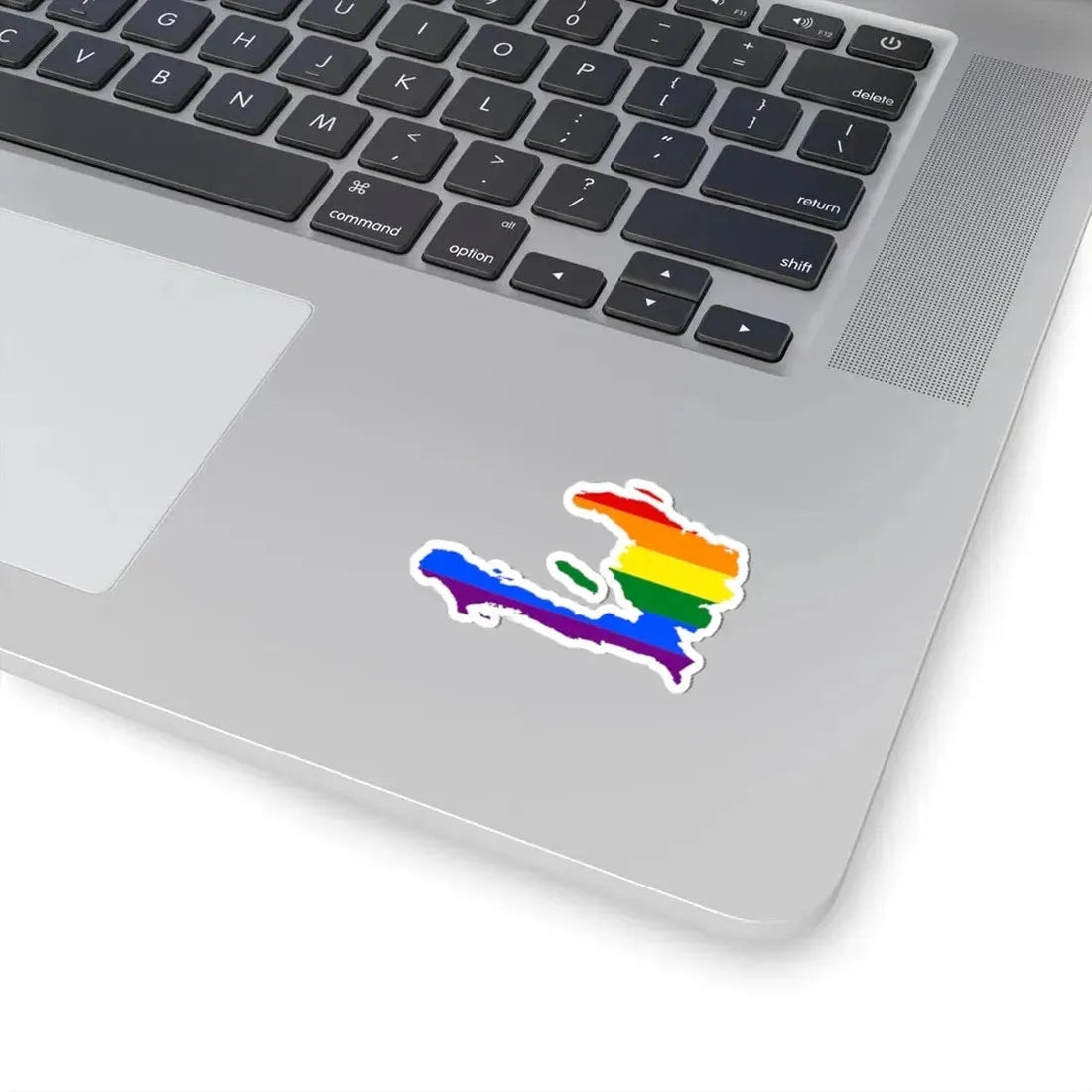 LGBT flag map of Haiti (Haiti) STICKER Vinyl Kiss-Cut Decal - The Sticker Space