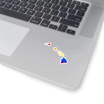 LGBT flag map of Hawaii (United States) STICKER Vinyl Kiss-Cut Decal - The Sticker Space