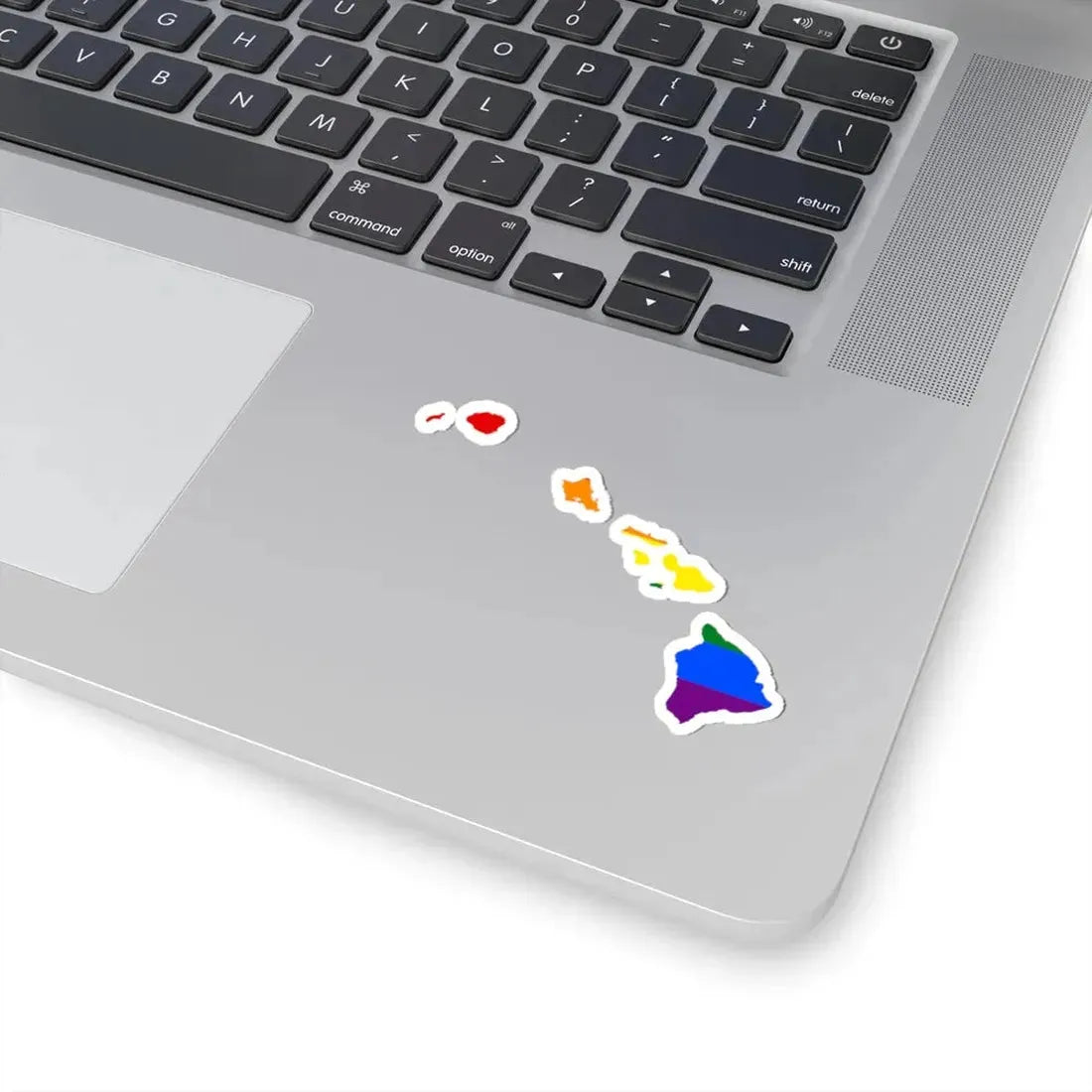 LGBT flag map of Hawaii (United States) STICKER Vinyl Kiss-Cut Decal - The Sticker Space