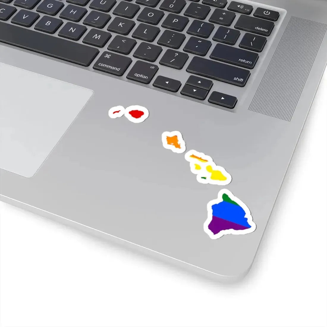LGBT flag map of Hawaii (United States) STICKER Vinyl Kiss-Cut Decal - The Sticker Space
