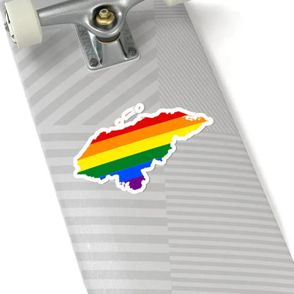LGBT flag map of Honduras (Honduras) STICKER Vinyl Kiss-Cut Decal - The Sticker Space