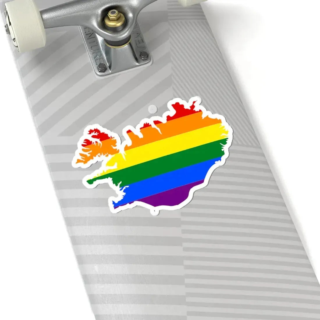LGBT flag map of Iceland (Iceland) STICKER Vinyl Kiss-Cut Decal - The Sticker Space