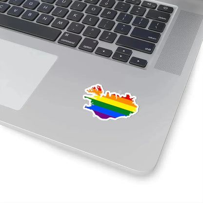 LGBT flag map of Iceland (Iceland) STICKER Vinyl Kiss-Cut Decal - The Sticker Space