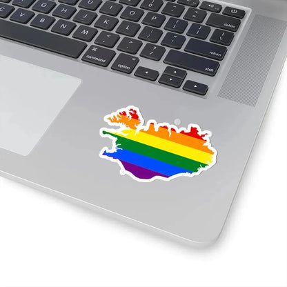 LGBT flag map of Iceland (Iceland) STICKER Vinyl Kiss-Cut Decal - The Sticker Space