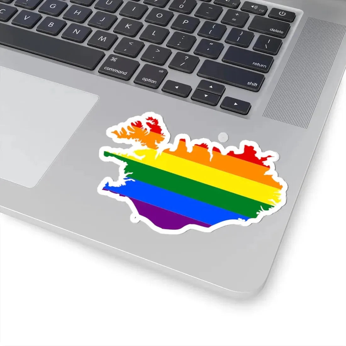 LGBT flag map of Iceland (Iceland) STICKER Vinyl Kiss-Cut Decal - The Sticker Space