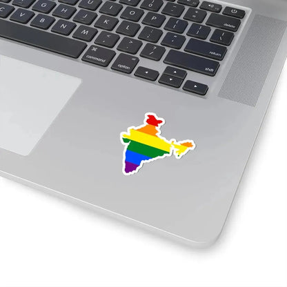 LGBT flag map of India (India) STICKER Vinyl Kiss-Cut Decal - The Sticker Space