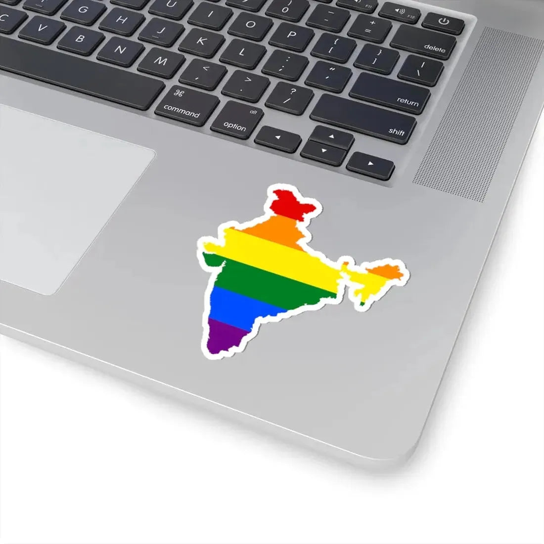 LGBT flag map of India (India) STICKER Vinyl Kiss-Cut Decal - The Sticker Space
