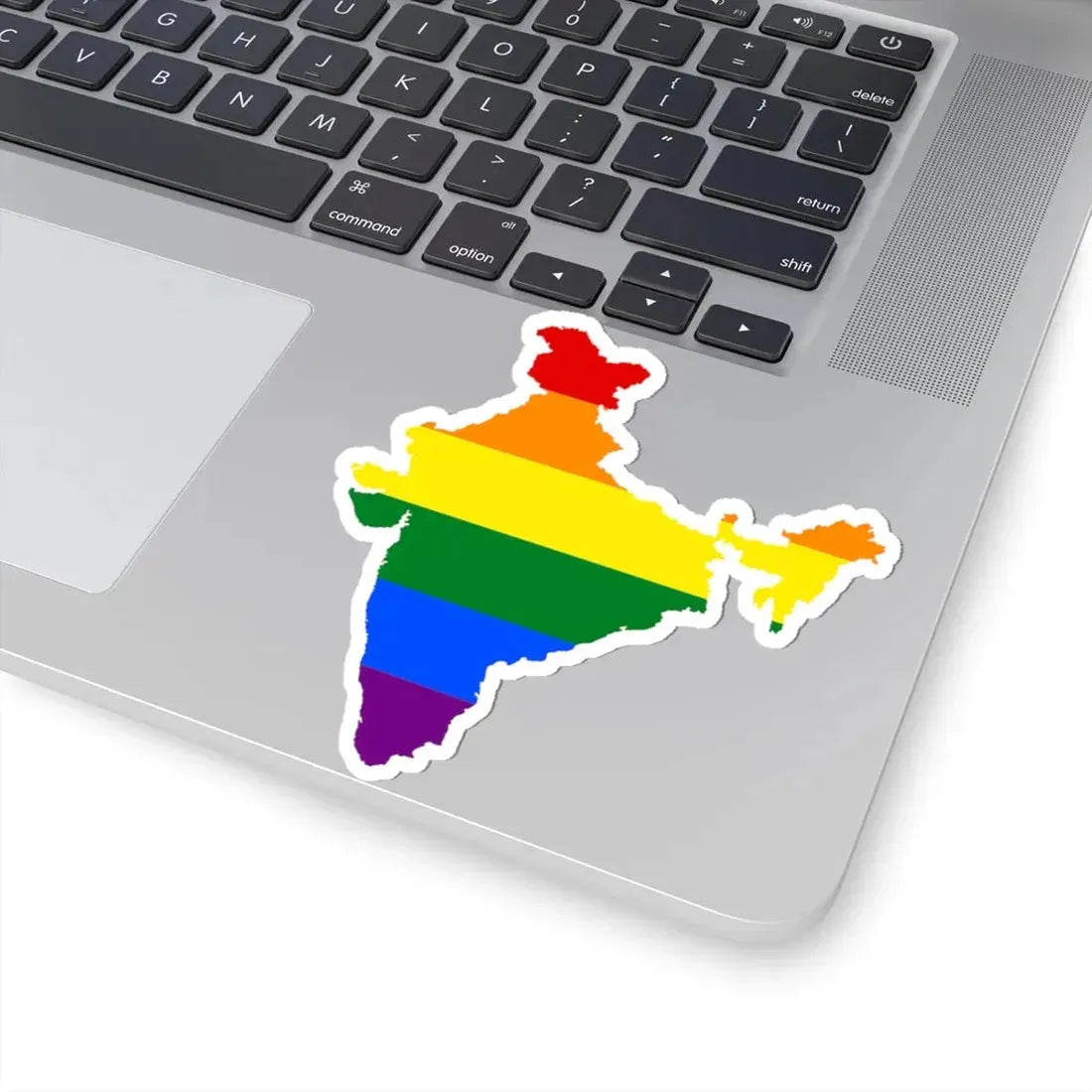 LGBT flag map of India (India) STICKER Vinyl Kiss-Cut Decal - The Sticker Space
