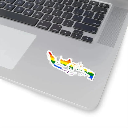 LGBT flag map of Indonesia (Indonesia) STICKER Vinyl Kiss-Cut Decal - The Sticker Space