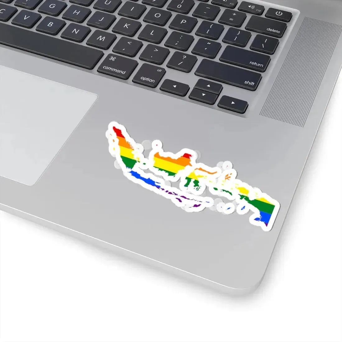 LGBT flag map of Indonesia (Indonesia) STICKER Vinyl Kiss-Cut Decal - The Sticker Space