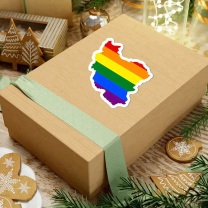 LGBT flag map of Iran (Iran) STICKER Vinyl Kiss-Cut Decal - The Sticker Space