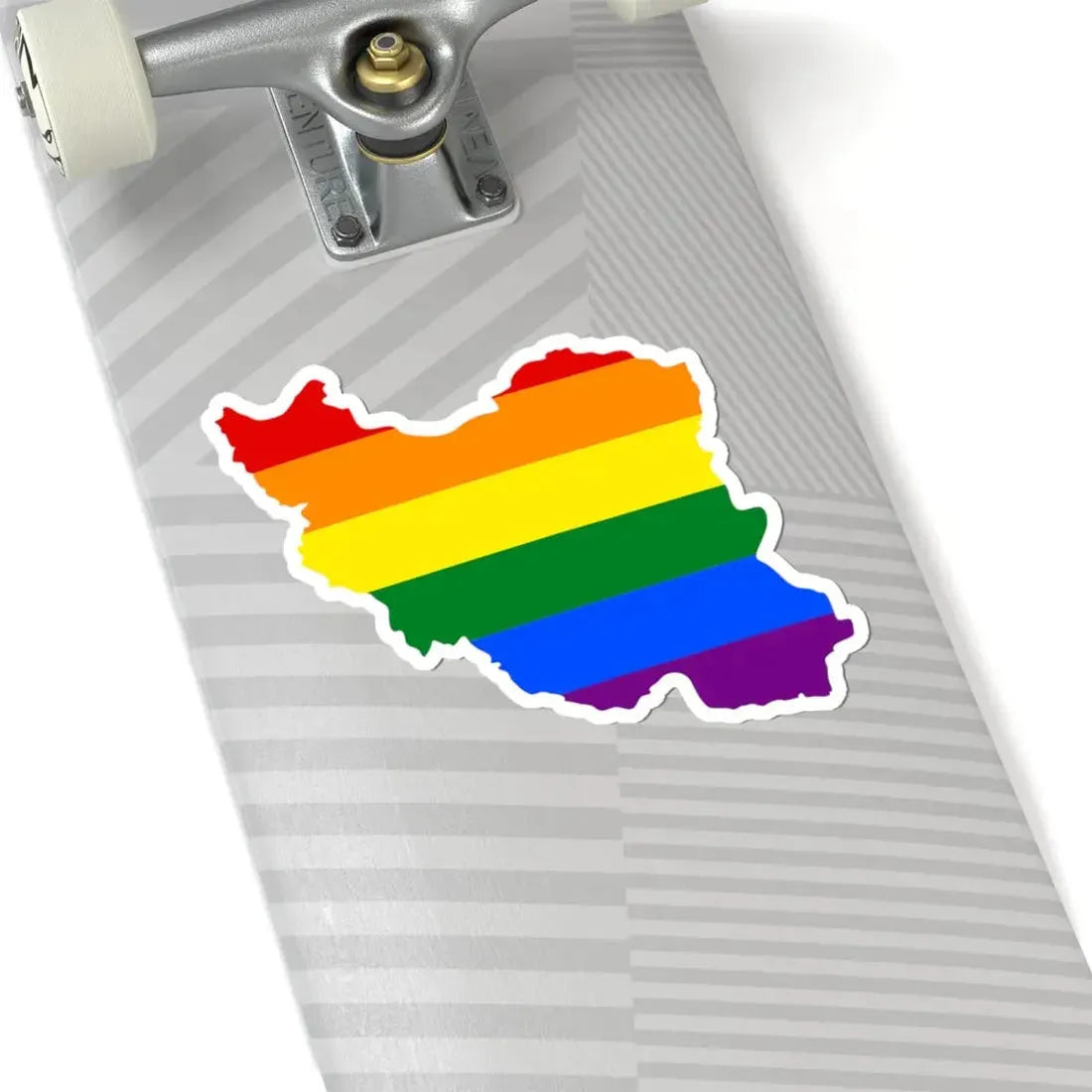 LGBT flag map of Iran (Iran) STICKER Vinyl Kiss-Cut Decal - The Sticker Space