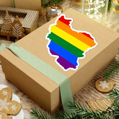 LGBT flag map of Iran (Iran) STICKER Vinyl Kiss-Cut Decal - The Sticker Space