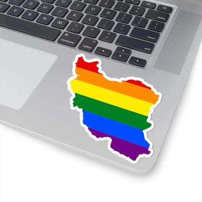 LGBT flag map of Iran (Iran) STICKER Vinyl Kiss-Cut Decal - The Sticker Space