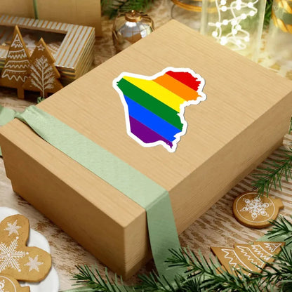 LGBT flag map of Iraq (Iraq) STICKER Vinyl Kiss-Cut Decal - The Sticker Space