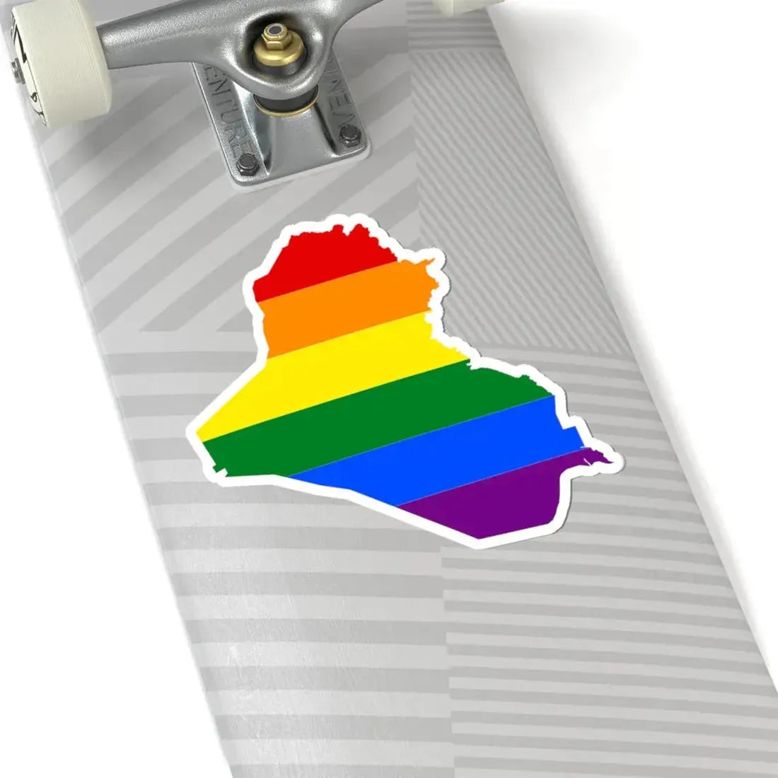 LGBT flag map of Iraq (Iraq) STICKER Vinyl Kiss-Cut Decal - The Sticker Space