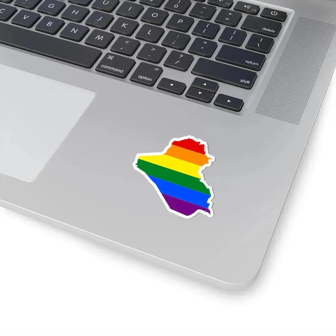 LGBT flag map of Iraq (Iraq) STICKER Vinyl Kiss-Cut Decal - The Sticker Space