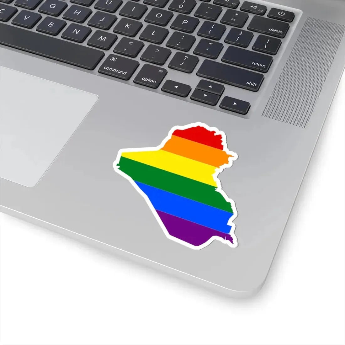 LGBT flag map of Iraq (Iraq) STICKER Vinyl Kiss-Cut Decal - The Sticker Space