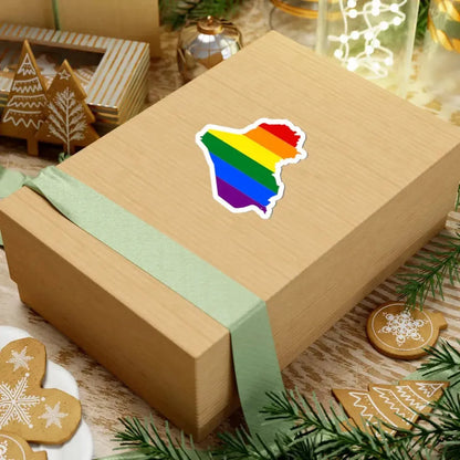 LGBT flag map of Iraq (Iraq) STICKER Vinyl Kiss-Cut Decal - The Sticker Space