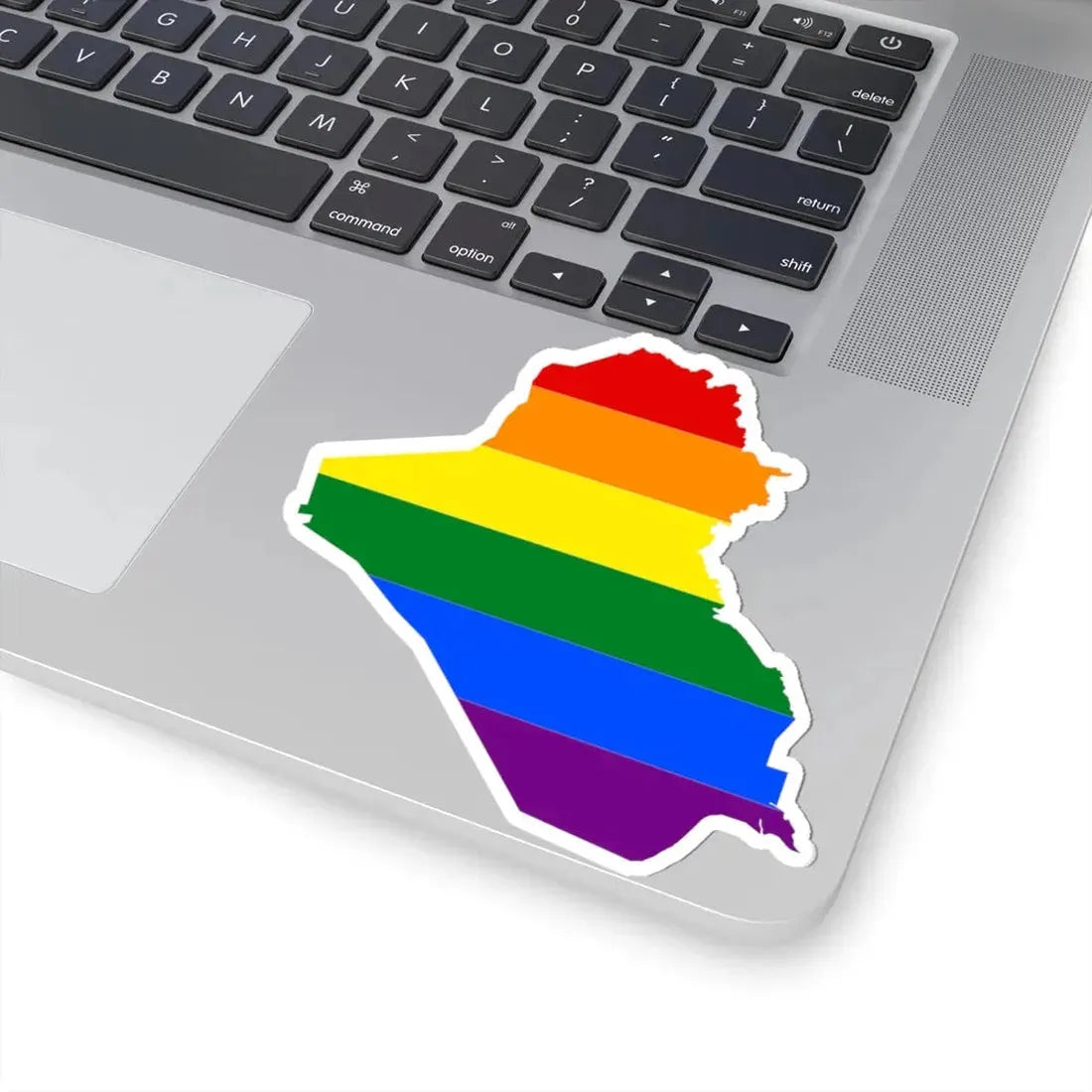 LGBT flag map of Iraq (Iraq) STICKER Vinyl Kiss-Cut Decal - The Sticker Space