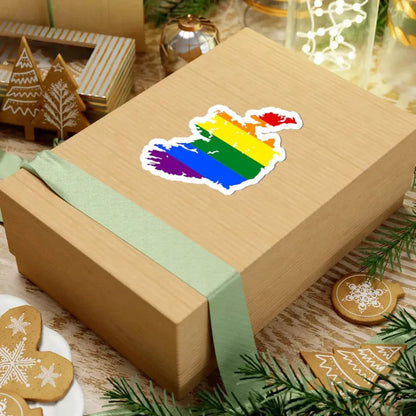 LGBT flag map of Ireland (Ireland) STICKER Vinyl Kiss-Cut Decal - The Sticker Space