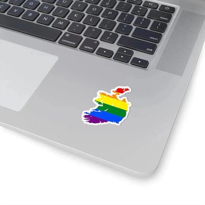 LGBT flag map of Ireland (Ireland) STICKER Vinyl Kiss-Cut Decal - The Sticker Space