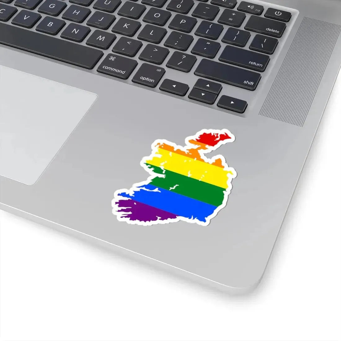 LGBT flag map of Ireland (Ireland) STICKER Vinyl Kiss-Cut Decal - The Sticker Space