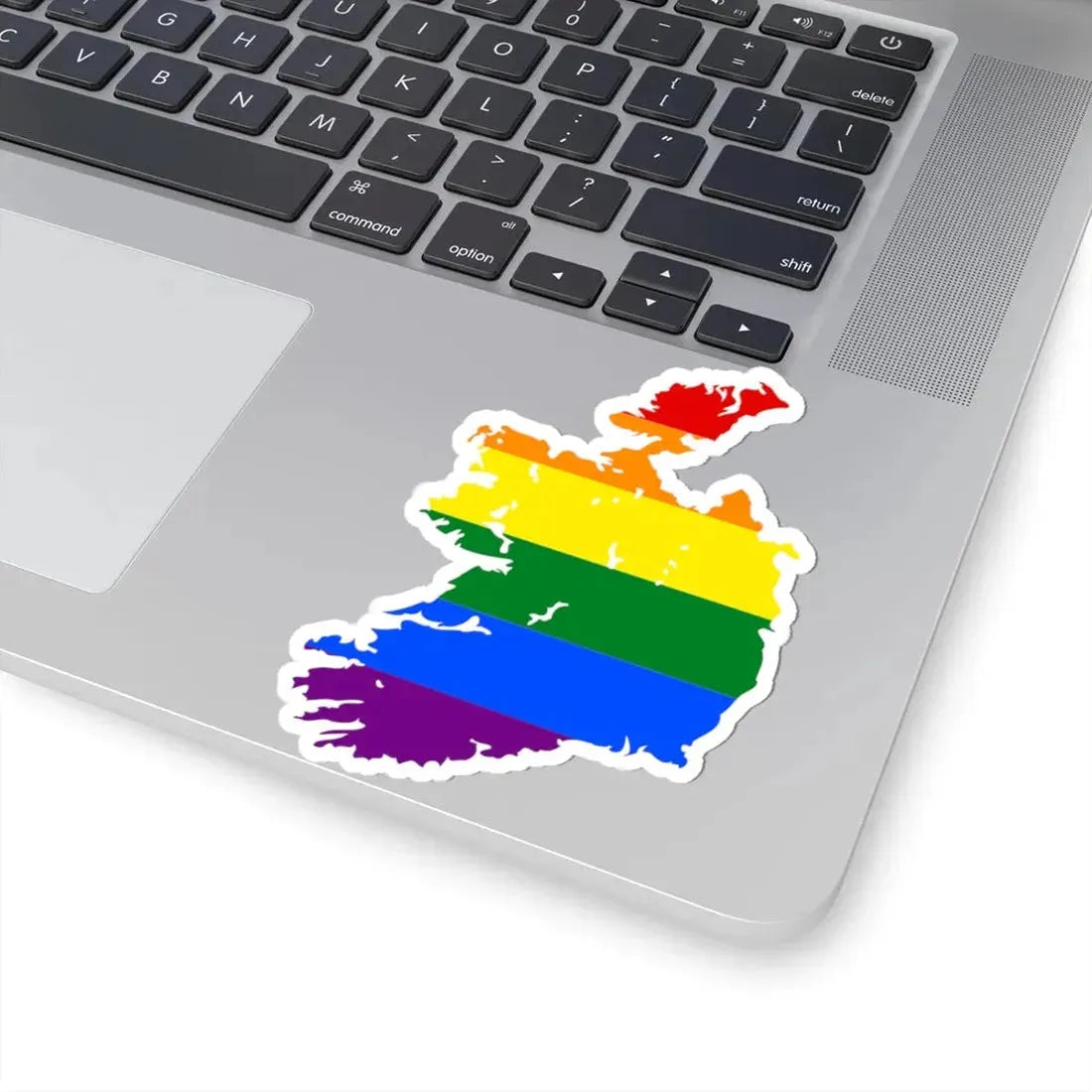 LGBT flag map of Ireland (Ireland) STICKER Vinyl Kiss-Cut Decal - The Sticker Space