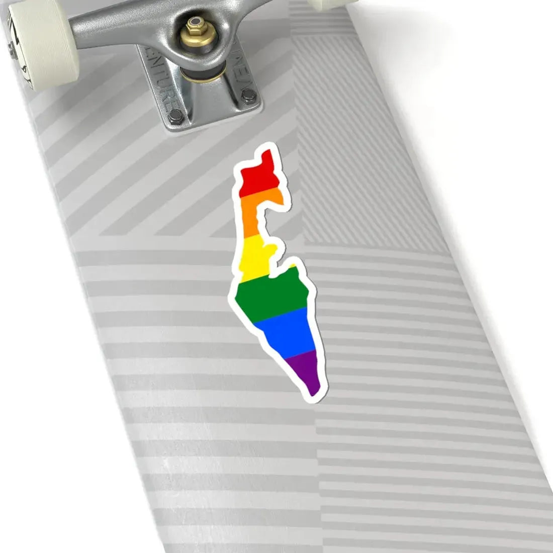 LGBT flag map of Israel (Israel) STICKER Vinyl Kiss-Cut Decal - The Sticker Space