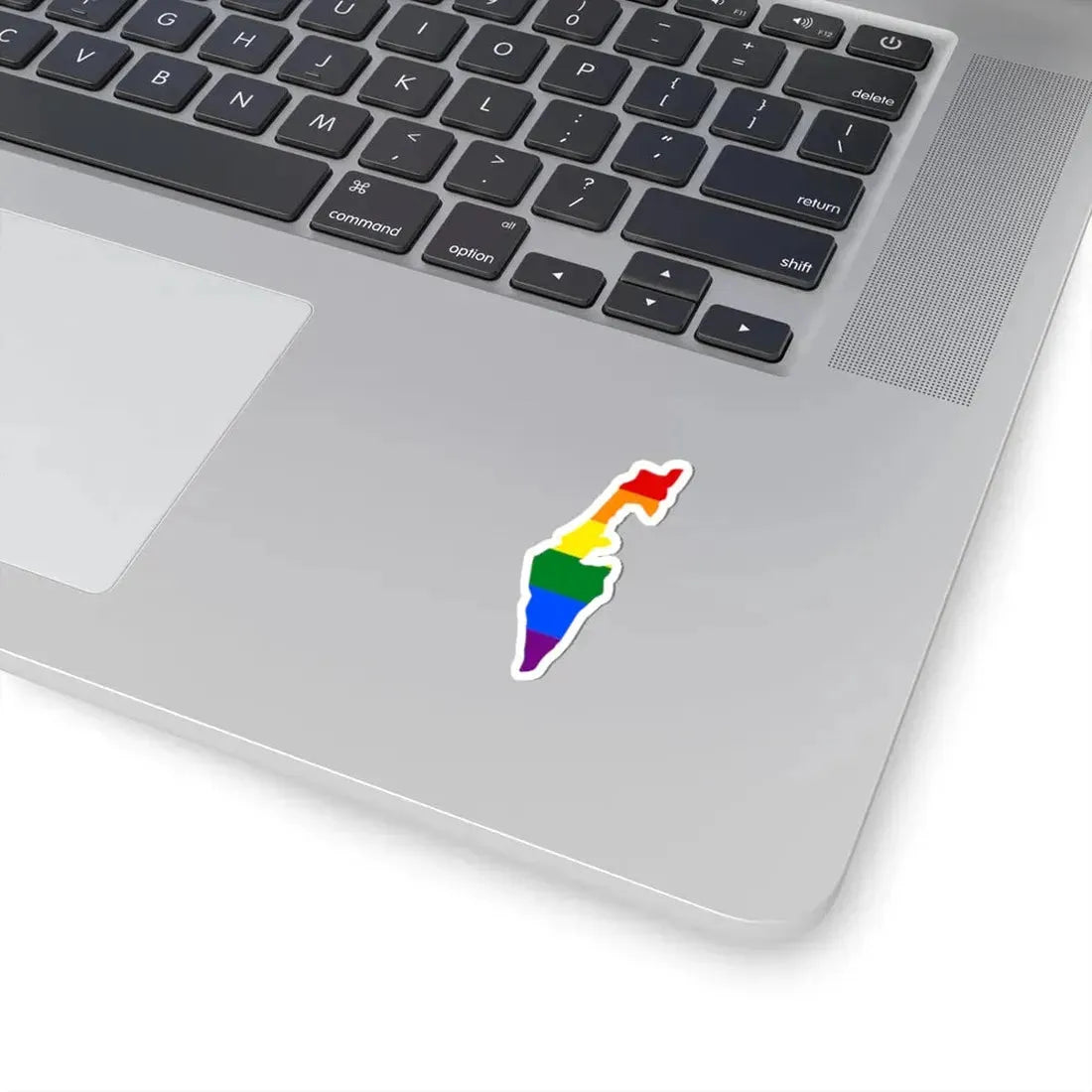 LGBT flag map of Israel (Israel) STICKER Vinyl Kiss-Cut Decal - The Sticker Space