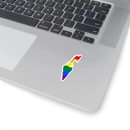 LGBT flag map of Israel (Israel) STICKER Vinyl Kiss-Cut Decal - The Sticker Space