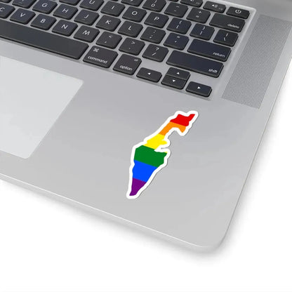 LGBT flag map of Israel (Israel) STICKER Vinyl Kiss-Cut Decal - The Sticker Space