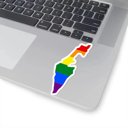LGBT flag map of Israel (Israel) STICKER Vinyl Kiss-Cut Decal - The Sticker Space