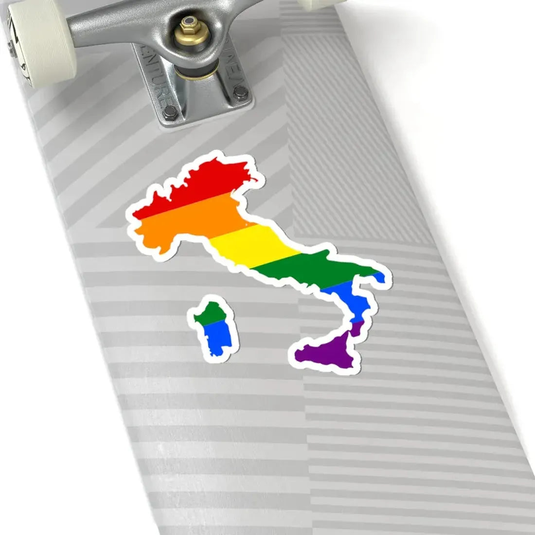 LGBT flag map of Italy (Italy) STICKER Vinyl Kiss-Cut Decal - The Sticker Space