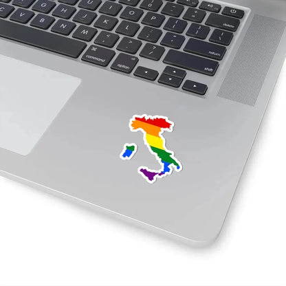 LGBT flag map of Italy (Italy) STICKER Vinyl Kiss-Cut Decal - The Sticker Space