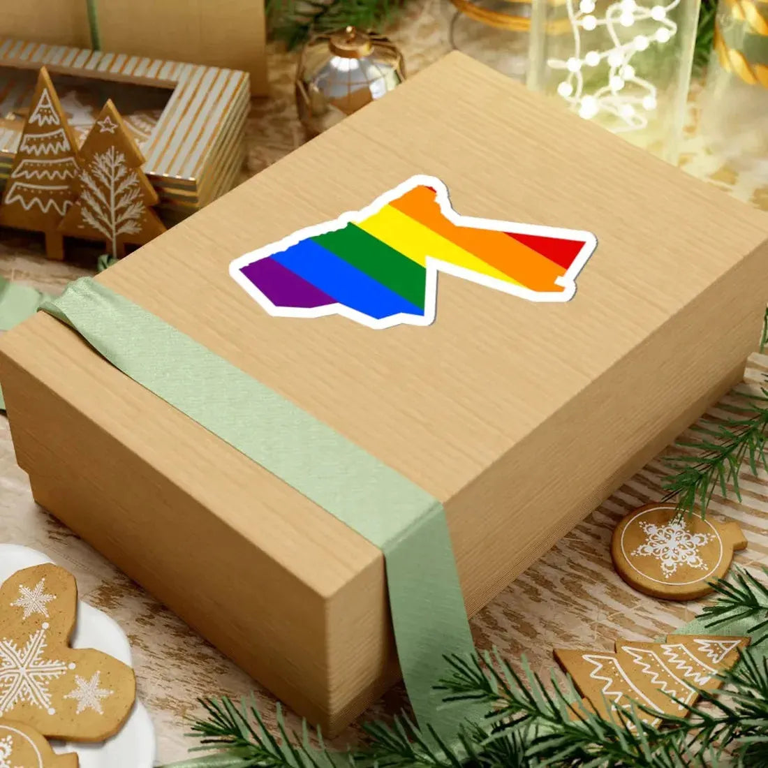LGBT flag map of Jordan (Jordan) STICKER Vinyl Kiss-Cut Decal - The Sticker Space