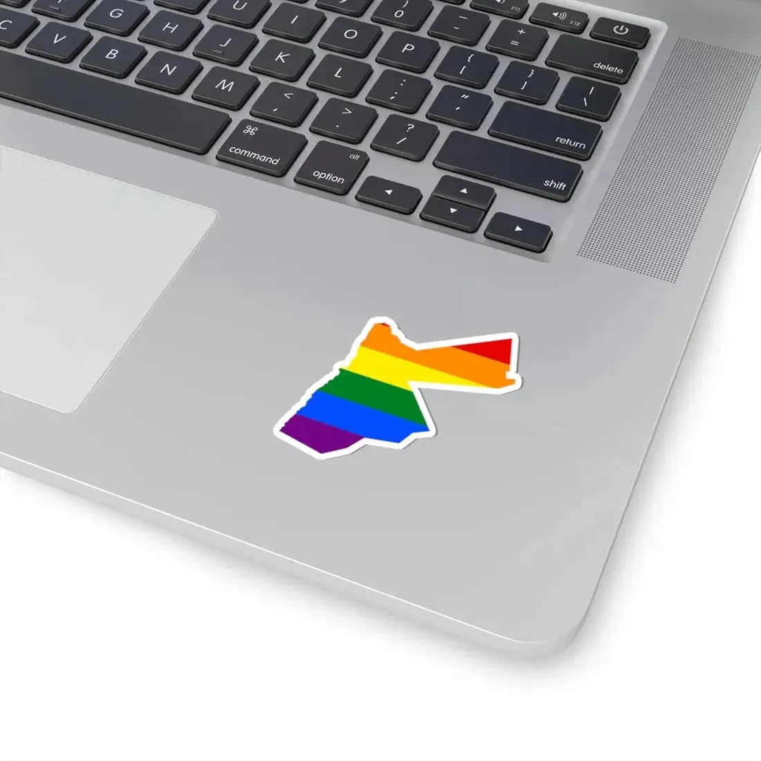 LGBT flag map of Jordan (Jordan) STICKER Vinyl Kiss-Cut Decal - The Sticker Space