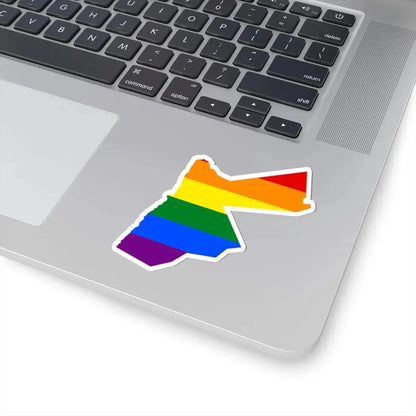 LGBT flag map of Jordan (Jordan) STICKER Vinyl Kiss-Cut Decal - The Sticker Space