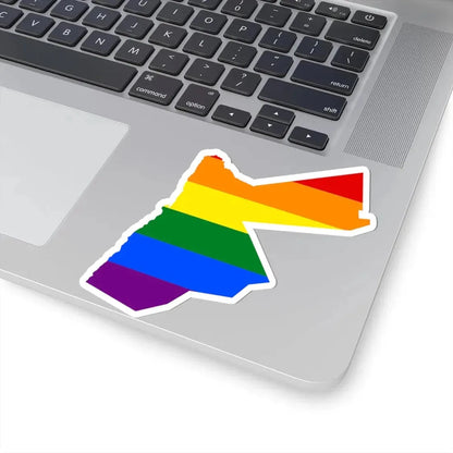 LGBT flag map of Jordan (Jordan) STICKER Vinyl Kiss-Cut Decal - The Sticker Space