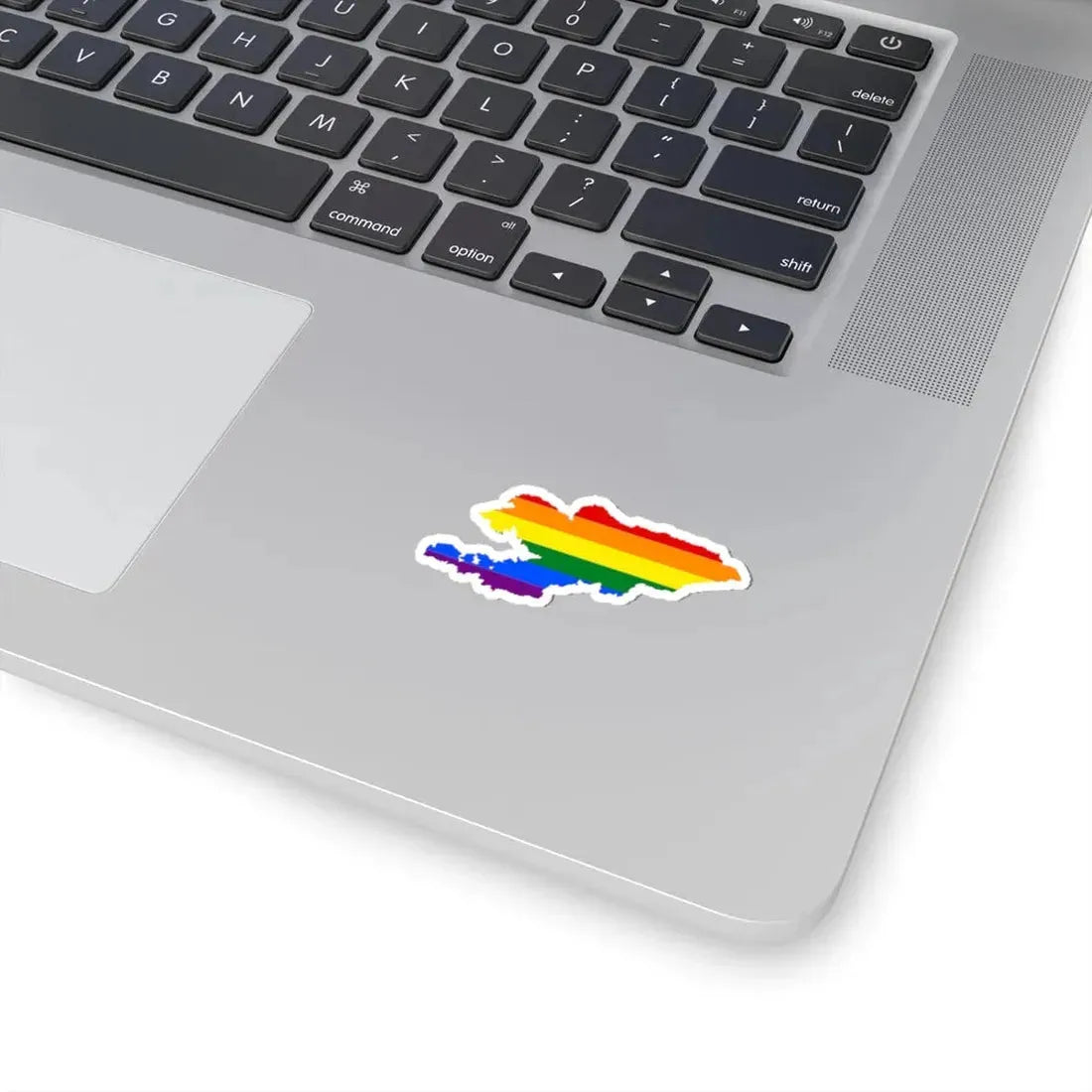 LGBT flag map of Kyrgyzstan (Kyrgyzstan) STICKER Vinyl Kiss-Cut Decal - The Sticker Space