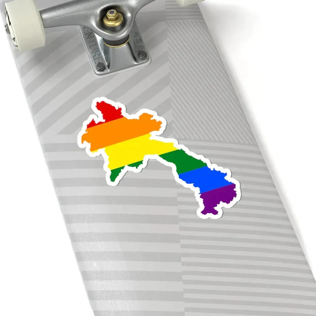 LGBT flag map of Laos (Laos) STICKER Vinyl Kiss-Cut Decal - The Sticker Space